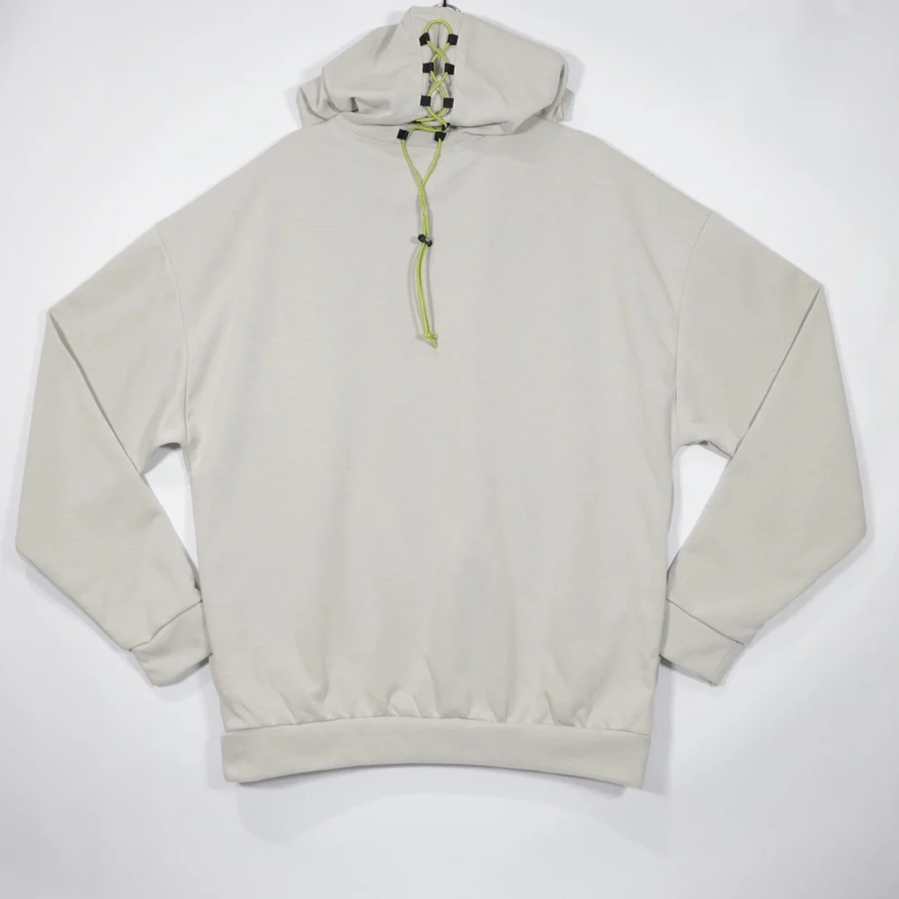 Reebok Men's Long Sleeve MYT OTH Pocket Oversize Sweatshirt Hoodie Stucco Size M - Picture 6 of 11